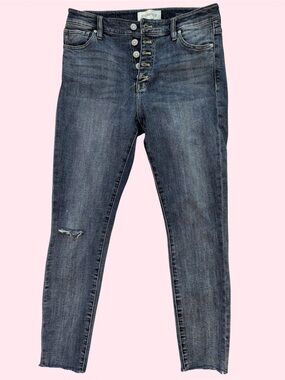 STONEFIELD Conrad high rise ankle skinny jeans in dark wash